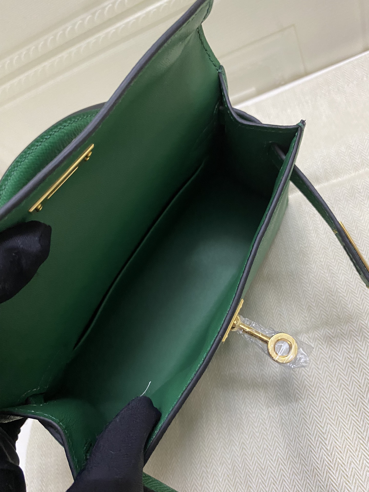 Hermes Kelly Mini II Bag 19CM In Dark Green Epsom Leather